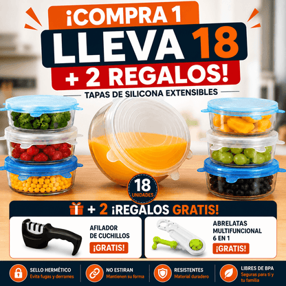 🔥 ¡OFERTA ACTIVA HOY! 18 Tapas Flex™ + 2 Regalos GRATIS 🎁