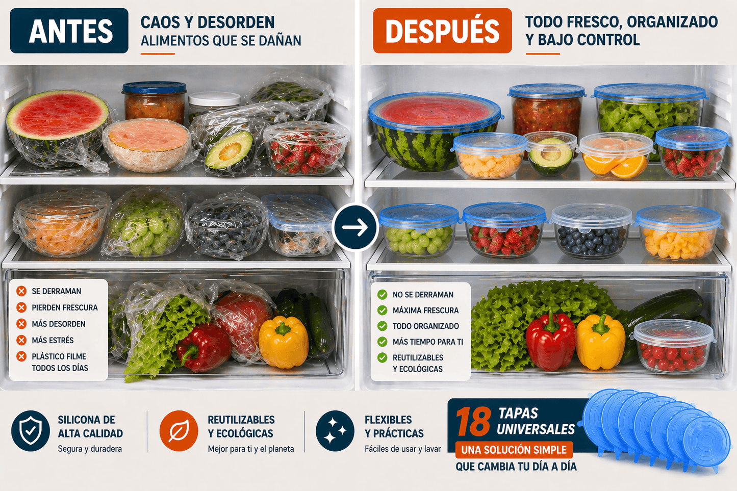 🔥 ¡OFERTA ACTIVA HOY! 18 Tapas Flex™ + 2 Regalos GRATIS 🎁